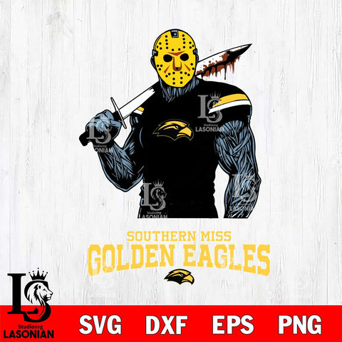 Southern Miss Golden Eagles Jason Voorhees 7 Svg Eps Dxf Png File, Digital Download