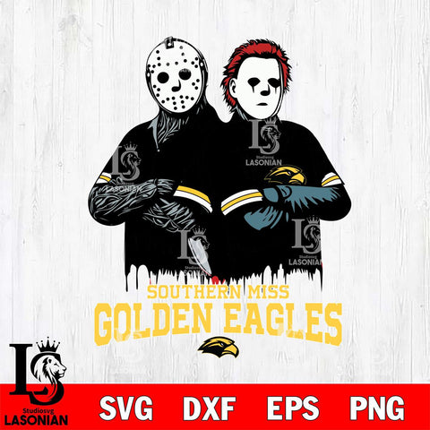Southern Miss Golden Eagles Jason Voorhees 8 Svg Eps Dxf Png File, Digital Download