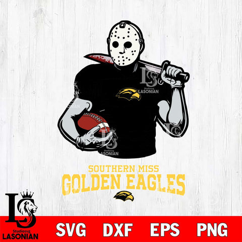 Southern Miss Golden Eagles Jason Voorhees 9 Svg Eps Dxf Png File, Digital Download