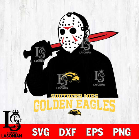 Southern Miss Golden Eagles Jason Voorhees Horror 12 Svg Eps Dxf Png File, NCAA svg, Digital Download, Instant Download