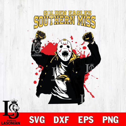 Southern Miss Golden Eagles Jason Voorhees Horror Halloween 3 Svg Eps Dxf Png File, NCAA svg, Digital Download, Instant Download