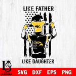 Southern Miss Golden Eagles Like Father Like Daughter Svg Eps Dxf Png File, Digital Download, Instant Download