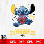 Southern Miss Golden Eagles Love Stitch, Svg Eps Dxf Png File, Digital Download