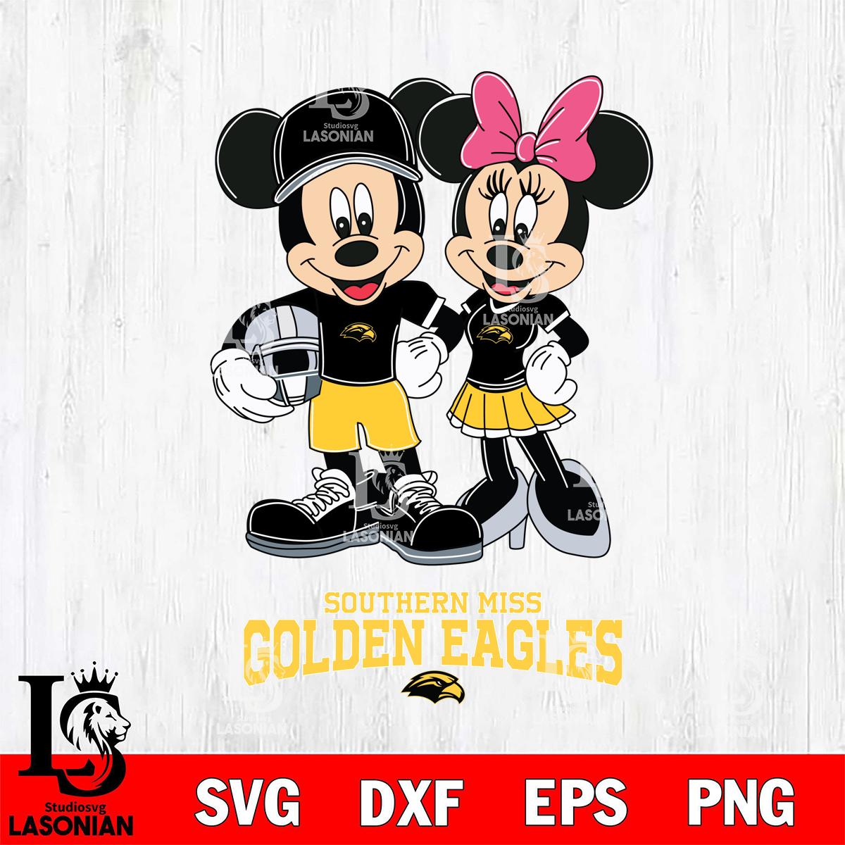 Southern Miss Golden Eagles Mickey Minnie Mouse Helmet – lasoniansvg