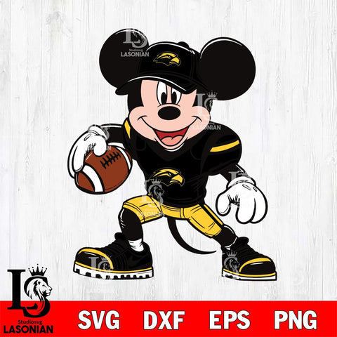 Southern Miss Golden Eagles Mickey Mouse Svg Eps Dxf Png File, NCAA svg, Digital Download, Instant Download