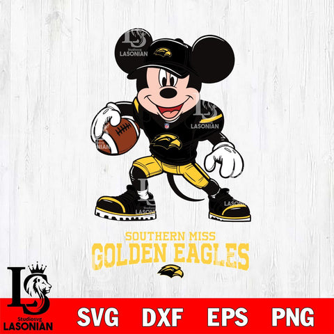 Southern Miss Golden Eagles Mikey Mouse Disney, Svg Eps Dxf Png File, Digital Download