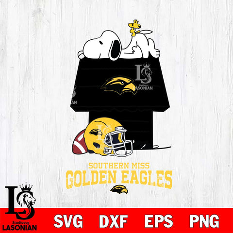 Southern Miss Golden Eagles Snoopy Chill Football SVG DXF EPS PNG FILE,Snoopy File Cut, NCAA Digital Download,Instant Download,Christmas Silhouette