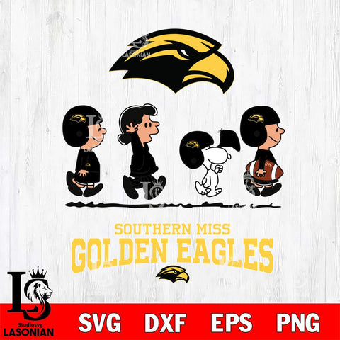 Southern Miss Golden Eagles Snoopy Sport 12 Svg Eps Dxf Png File, Digital Download