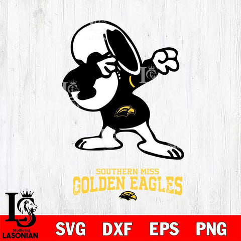 Southern Miss Golden Eagles Snoopy Sport 3 Svg Eps Dxf Png File, Digital Download