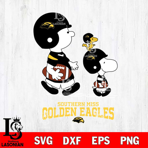 Southern Miss Golden Eagles Snoopy Sport Svg Eps Dxf Png File, Digital Download