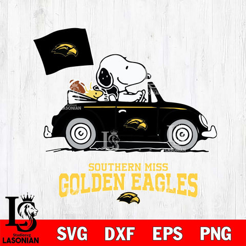 Southern Miss Golden Eagles Snoopy Sport 5 Svg Eps Dxf Png File, Digital Download