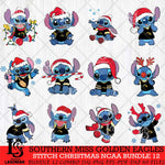 Southern Miss Golden Eagles Stitch Christmas NCAA Bundle 12 Svg Eps Dxf Png File, Digital Download, Instant Download