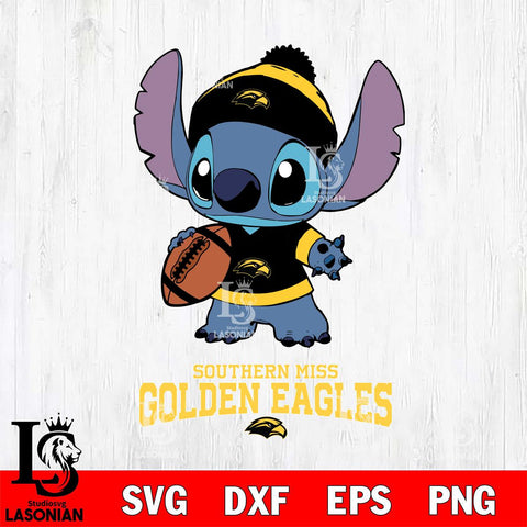 Southern Miss Golden Eagles Stitch Disney, Svg Eps Dxf Png File, Digital Download
