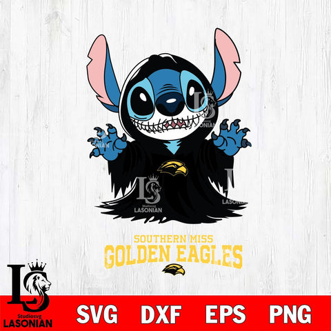 Southern Miss Golden Eagles Stitch Ghost Svg Eps Dxf Png File, NCAA svg, Digital Download, Instant Download