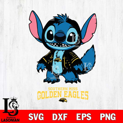 Southern Miss Golden Eagles Stitch Halloween Svg Eps Dxf Png File, NCAA svg, Digital Download, Instant Download