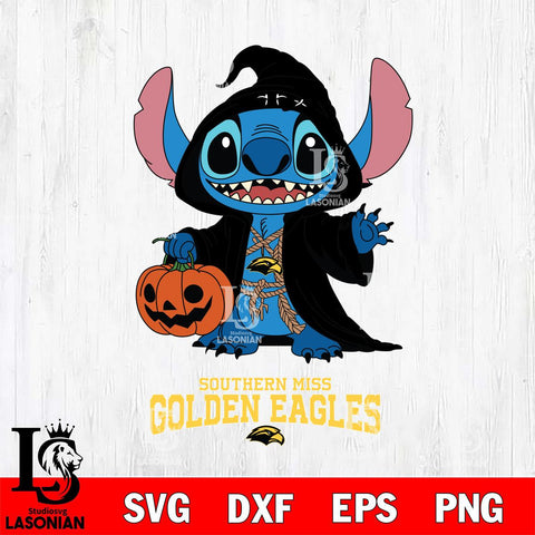Southern Miss Golden Eagles Stitch Horror Svg Eps Dxf Png File, NCAA svg, Digital Download, Instant Download