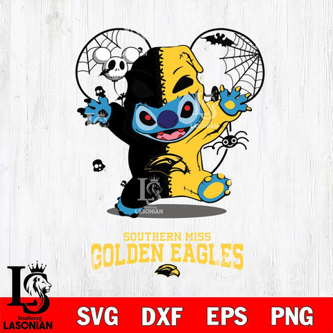 Southern Miss Golden Eagles Stitch Horror Halloween 2 Svg Eps Dxf Png File, Digital Download, Instant Download