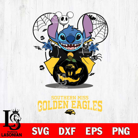 Southern Miss Golden Eagles Stitch Horror Halloween Svg Eps Dxf Png File, Digital Download, Instant Download