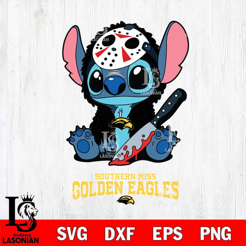 Southern Miss Golden Eagles Stitch Jason Voorhees Svg Eps Dxf Png File, NCAA svg, Digital Download, Instant Download