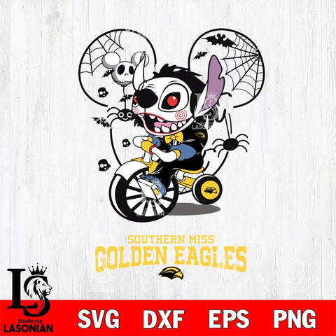 Southern Miss Golden Eagles Stitch Jigsaws Halloween Svg Eps Dxf Png File, Digital Download, Instant Download