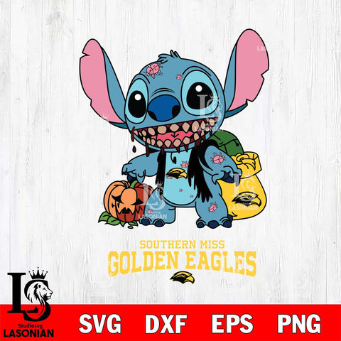 Southern Miss Golden Eagles Stitch Zombie Svg Eps Dxf Png File, NCAA svg, Digital Download, Instant Download