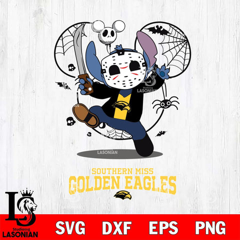 Southern Miss Golden Eagles Stitch jason voorhees Halloween Svg Eps Dxf Png File, Digital Download, Instant Download