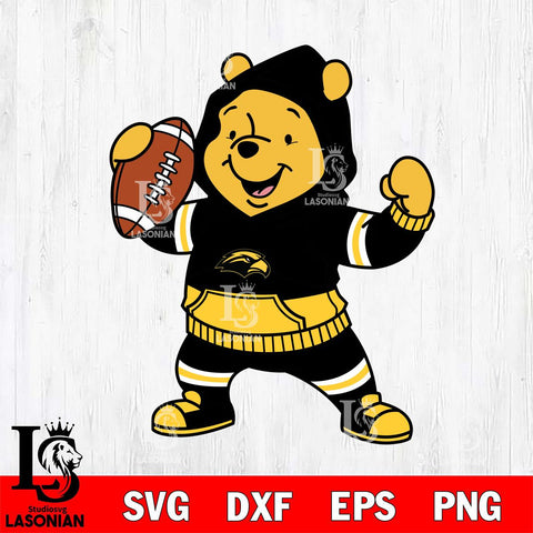 Southern Miss Golden Eagles Winnie The Pooh Disney Football Christmas File Cut, NCAA SVG DXF EPS PNG FILE, Digital Download , Criucut , Silhouette