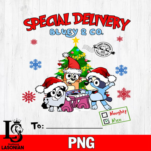 Special Delivery Bluey & Co Christmas 3 Files,Christmas file,Digital Download ,Instant Download