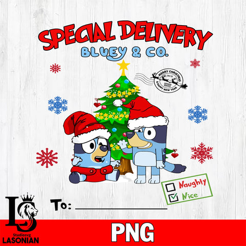 Special Delivery Bluey & Co Christmas 4 Files,Christmas file,Digital Download ,Instant Download