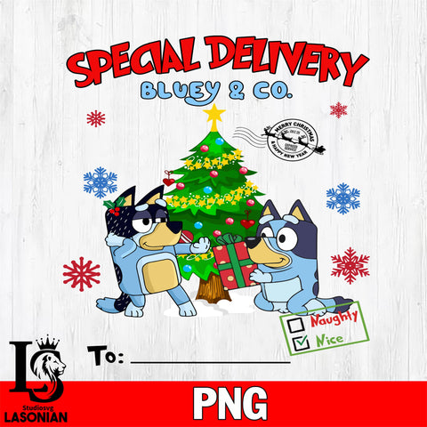 Special Delivery Bluey & Co Christmas 5 Files,Christmas file,Digital Download ,Instant Download