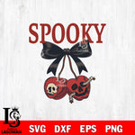 Spooky Cherry Bow halloween SVG DXF EPS PNG FILE, Digital Download,Instant Download, Silhouette