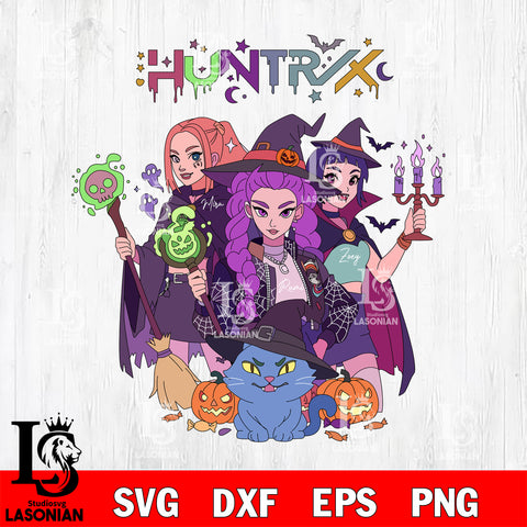 Spooky Kpop Demon Hunters SVG DXF EPS PNG FILE,Halloween File Cut,Disney Digital Download,Instant Download, Silhouette