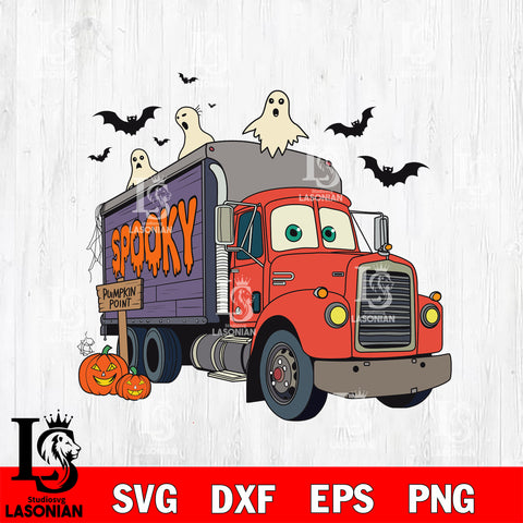 Spooky Pumpkin Point Mc Queen SVG DXF EPS PNG FILE,Halloween File Cut,Disney Digital Download,Instant Download, Silhouette