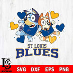 St Louis Blues Bluey & Bingo 10 Svg Eps Dxf Png File, NHL svg, Digital Download, Instant Download