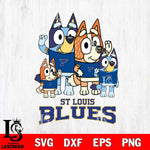 St Louis Blues Bluey & Bingo 14 Svg Eps Dxf Png File, NHL svg, Digital Download, Instant Download