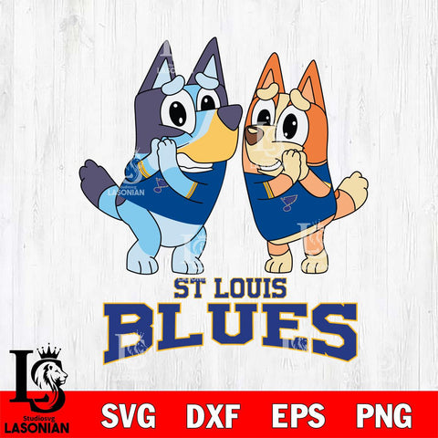 St Louis Blues Bluey & Bingo 15 Svg Eps Dxf Png File, NHL svg, Digital Download, Instant Download
