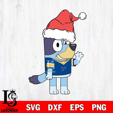 St Louis Blues Bluey Christmas Svg Eps Dxf Png File, Digital Download, Instant Download