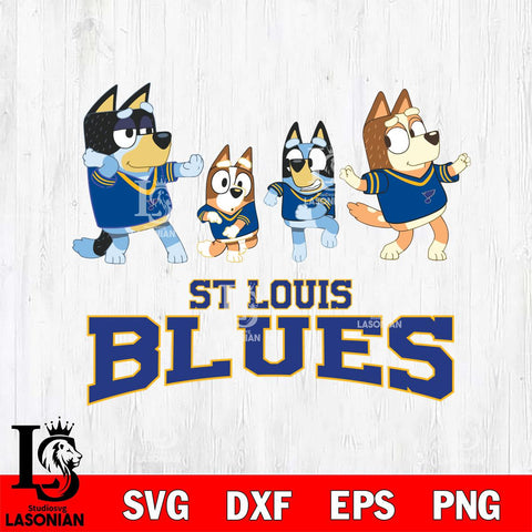 St Louis Blues Bluey Dance Mode Squats Svg Eps Dxf Png File, Digital Download, Instant Download