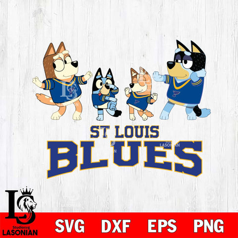 St Louis Blues Bluey Dance Squats Svg Eps Dxf Png File, Digital Download, Instant Download