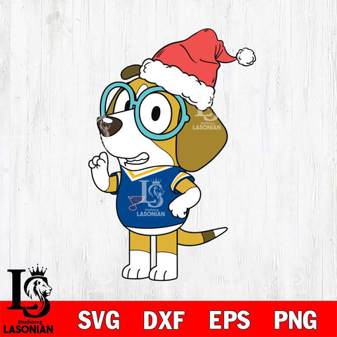 St Louis Blues Bluey Honey Christmas Svg Eps Dxf Png File, Digital Download, Instant Download