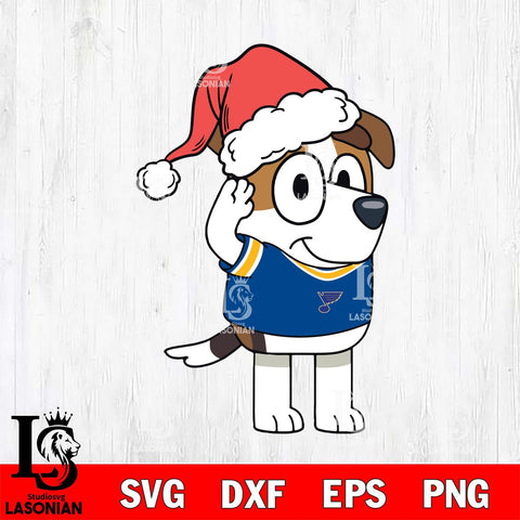 St Louis Blues Bluey Jack Christmas Svg Eps Dxf Png File, Digital Download, Instant Download