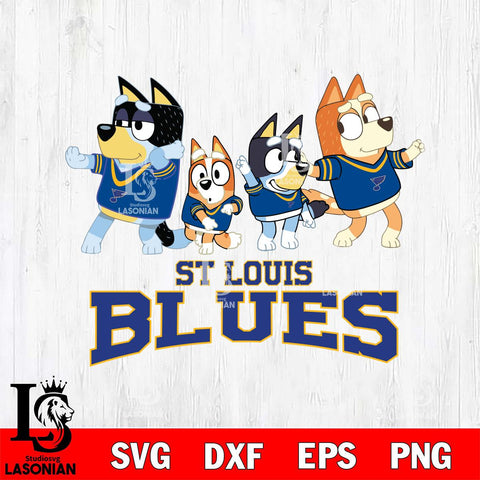St Louis Blues Bluey Mode Dance Squats Svg Eps Dxf Png File, Digital Download, Instant Download