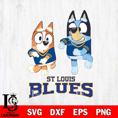 St Louis Blues Bluey with Chilli Dance Svg Eps Dxf Png File, Digital Download, Instant Download