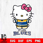 St Louis Blues Hello Kitty NHL Hockey SVG DXF EPS PNG FILE,NHL File Cut,Disney Digital Download,Instant Download, Silhouette