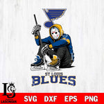 St Louis Blues NHL Jason Voorhees Halloween SVG Svg Eps Dxf Png File, Digital Download, Instant Download