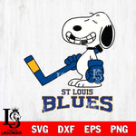St Louis Blues Snoopy NHL Hockey SVG DXF EPS PNG FILE,NHL File Cut,Disney Digital Download,Instant Download, Silhouette