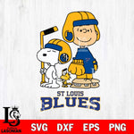 St Louis Blues Snoopy and Charlie Brown Hockey Svg Eps Dxf Png File, Digital Download , Instant Download, Svg Files
