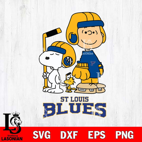 St Louis Blues Snoopy and Charlie Brown Hockey Svg Eps Dxf Png File, Digital Download , Instant Download, Svg Files