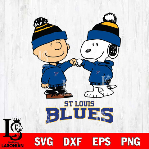 St Louis Blues Snoopy and Charlie Brown Hockey Sport Svg Eps Dxf Png File, Digital Download , Instant Download, Svg Files