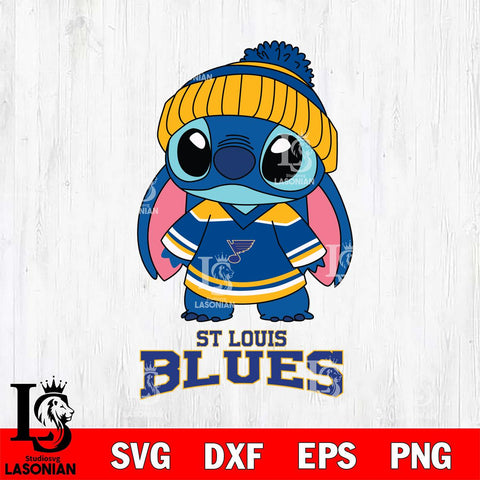St Louis Blues Stitch NHL Hockey SVG DXF EPS PNG FILE,NHL File Cut,Disney Digital Download,Instant Download, Silhouette